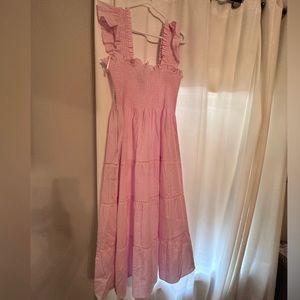 Pink and white gingham Ellie NAP dress by Hill House.